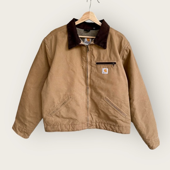 Carhartt Blanket Lined Detroit Jacket in Classic Camel Brown Women's XL - Picture 1 of 9